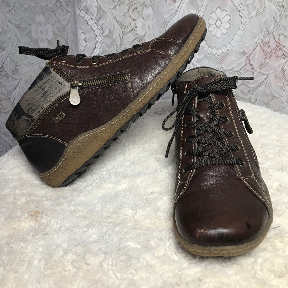 Remonte Brown Sneakers with Leather Upper and Sporty Design